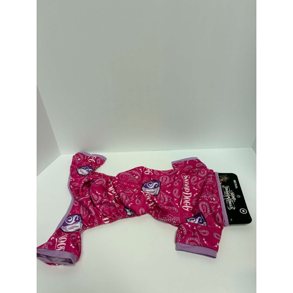 Snoop Doggie Doggs Pink Dog Pajamas Medium Pet PJs SD Logo Jumpsuit Outfit